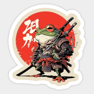 samurai frog Sticker